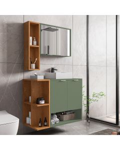 Gabinete com Cuba e Espelheira Ibiza Pistache/naturalle