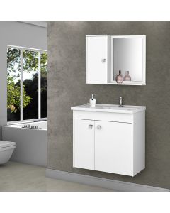Gabinete para Banheiro com Cuba e Espelheira Munique Branco