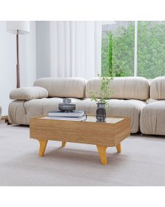 Mesa de Centro Decorativa Sena 1 Gaveta com Espelho Cinamomo