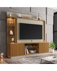 Home Painel Atlanta Tv até 65 Naturalle/off-white/ripado