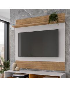 Painel Sala Guarujá para Tv até 55 Polegadas Cinamomo/off-white