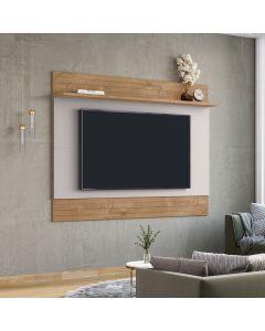 Painel Sala Icaraí para Tv até 75 Polegadas 1 Prateleira Cinamomo/off-white