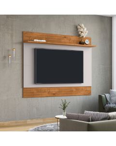 Painel Sala Icaraí para Tv até 75 Polegadas 1 Prateleira Naturalle/off-white