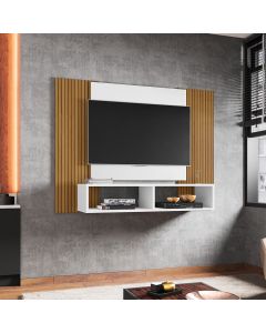 Painel Sala Navi para Tv até 48 Pol. Branco/ripado