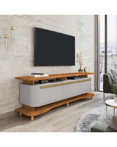 Rack Sala Guarapari para Tv até 75 Polegadas 3 Portas Naturalle/off-white