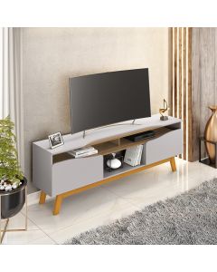 Rack Sala Ilhabela para Tv até 65 Polegadas 2 Portas Off-white/cinamomo