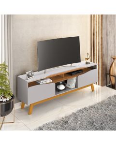 Rack Sala Ilhabela para Tv até 65 Polegadas 2 Portas Off-white/naturalle